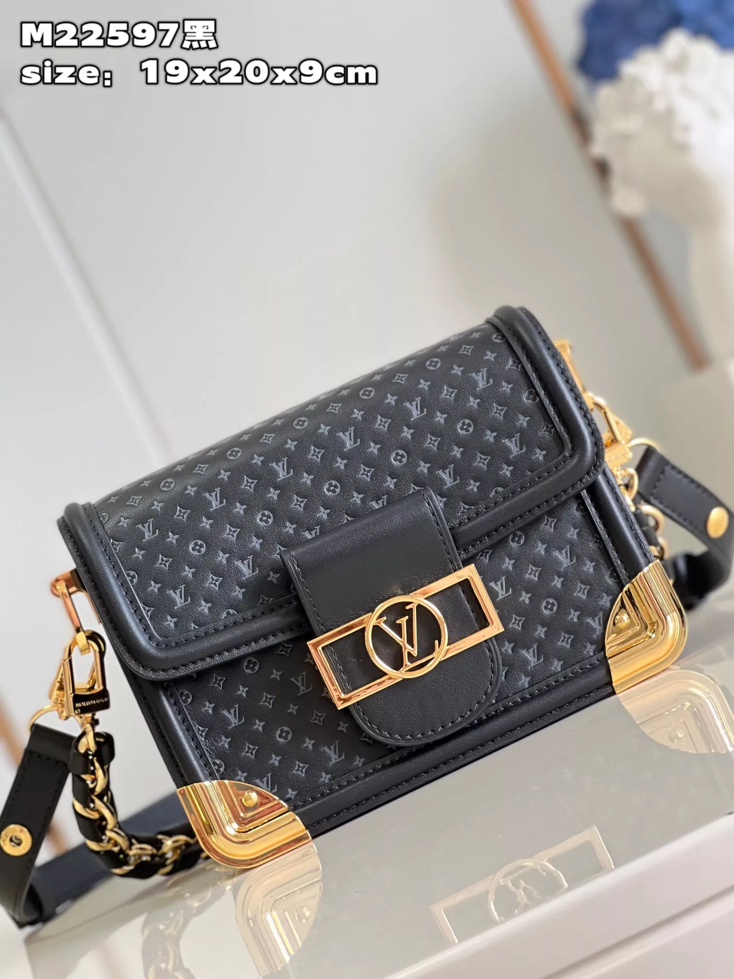 LV MM Dauphine Black Bag- ReplicaBags.is - Image 3