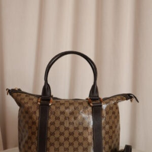 Gucci Brown GG Bamboo Tote Bag