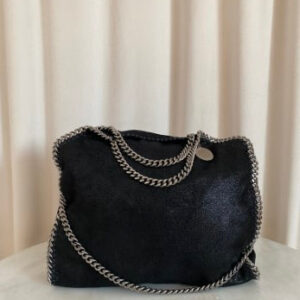 Stella Mccartney Black Falabella Fold Over Bag