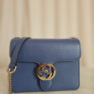 Gucci Blue Interlocking Small Crossbody Bag