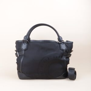 Burberry Black Logo Montclaire Bag