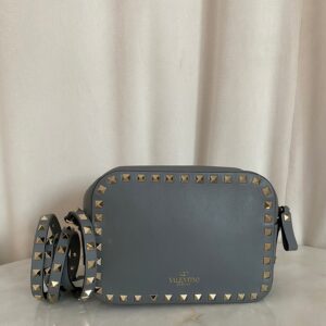 Valentino Gray Rockstud Crossbody Bag