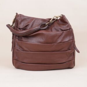 Christian Dior Brown Pleated Libertine Tote Bag