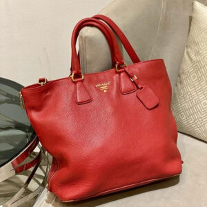 Prada Red Vitello Daino Bag