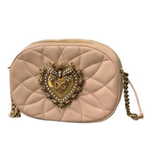 Dolce & Gabbana Powder Pink Devotion Camera Crossbody Bag