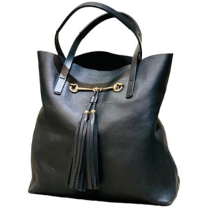 Gucci Black Avenue Horsebit Tote Bag