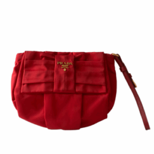 Prada Red Nylon Small Clutch