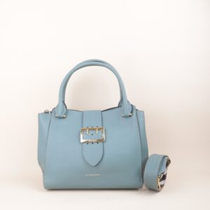 Burberry Blue Medium Celadon Buckle Tote Bag with Strap