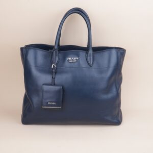 Prada Dark Blue Tote Bag