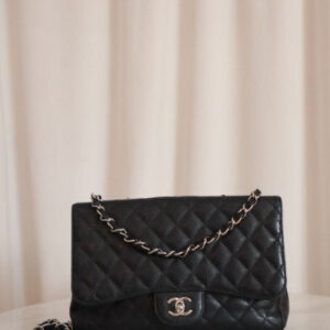 Chanel Black Classic jumbo Single Flap Bag