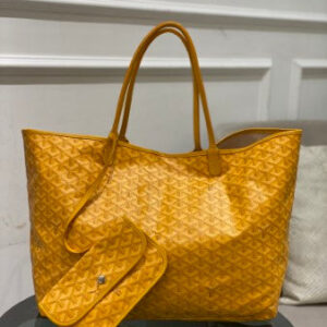 Goyard Yellow Goyardine Saint Louis GM Bag