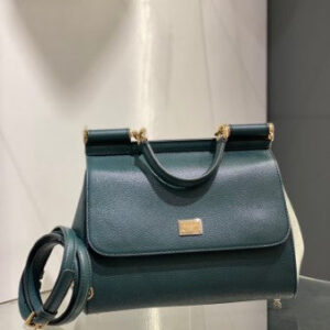 Dolce & Gabbana Forest Green Dauphine Sicily Medium Bag