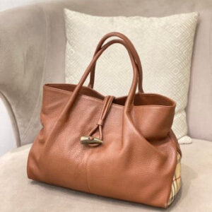 Burberry Brown Vintage Horn Toggle Tote Large Bag