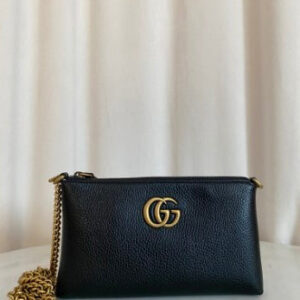 Gucci Black GG Zip Crossbody Bag
