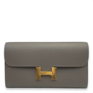 Constance To Go Gris Meyer in Epsom, Gold hardware