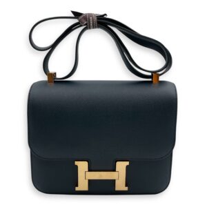 Constance 24 Blue Indigo in Epsom, Gold hardware