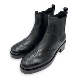 Hill Ankle 36.5 Black Boots in Calfskin