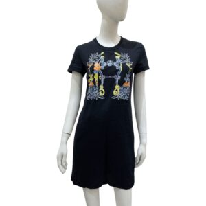 Della Cavalleria 34 Bleu Noir Long Dress in Cotton