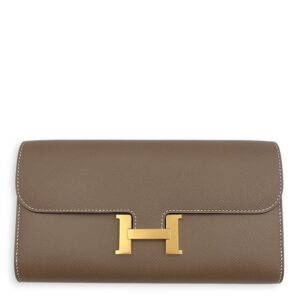 Constance To Go Etoupe Crossbody Bag in Epsom, Gold hardware