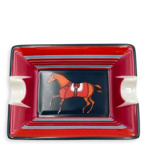 Rocobar A Cheval Mini Rouge/Vert Ashtray (Set of 2)