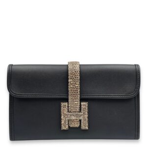 Jige Duo Touch Black/Ombre Clutch in Swift/Lizard