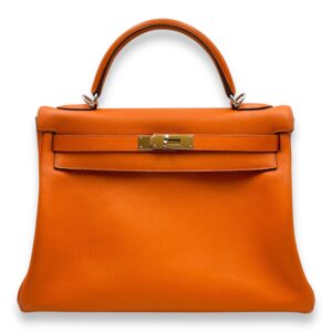 Kelly 32 Orange in Swift, Palladium hardware