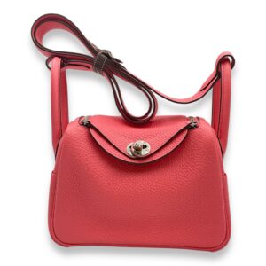 Lindy Mini Rose Azalea in Clemence, Palladium hardware