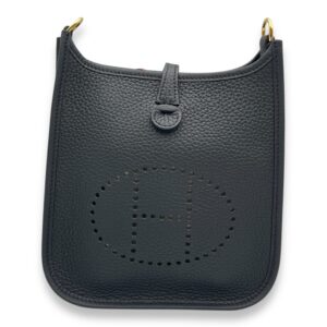 Evelyne Mini Black in Clemence, Gold hardware