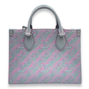 OnTheGo Stardust in Lilas Blue/Pink Top Handle Bag in Calfskin, Silver hardware