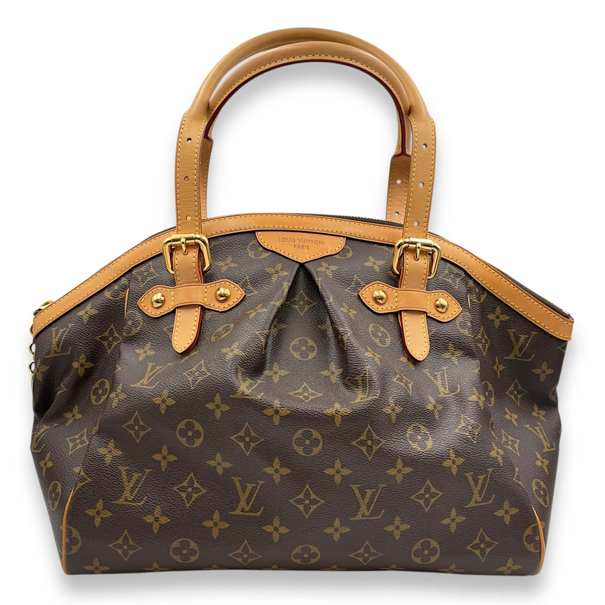 Tivoli GM Monogram Brown Top Handle Bag in Canvas, Gold hardware