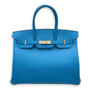 Birkin 35 Blue Zanzibar in Epsom, Palladium hardware
