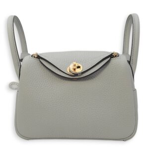 Lindy II Mini Blue Glacier in Clemence, Gold hardware