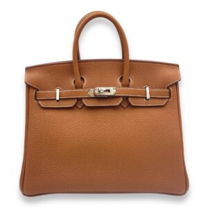 Birkin 25 Gold in Togo, Palladium hardware
