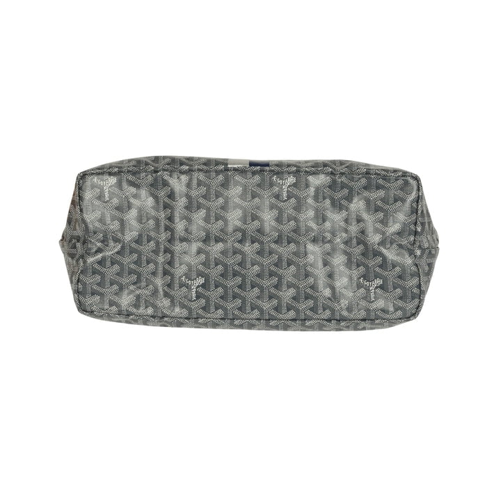 Goyard Goyardine Canvas Grey Hand-Painted Saint Louis PM Tote Palladium Hardware - Image 7