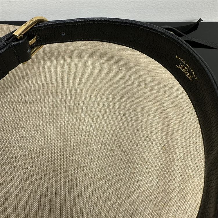 Aphrodite small shoulder bag Black soft leather Moiré lining - Image 9