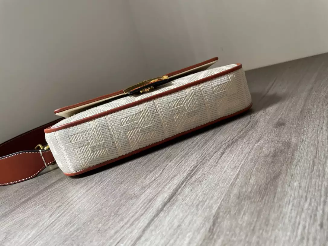 Baguette Natural Straw Bag with FF Embroidery - Repbags.ru - Image 6