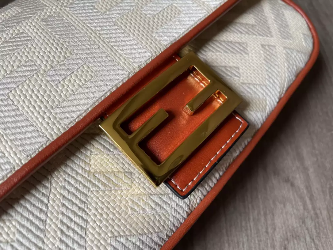 Baguette Natural Straw Bag with FF Embroidery - Repbags.ru - Image 4