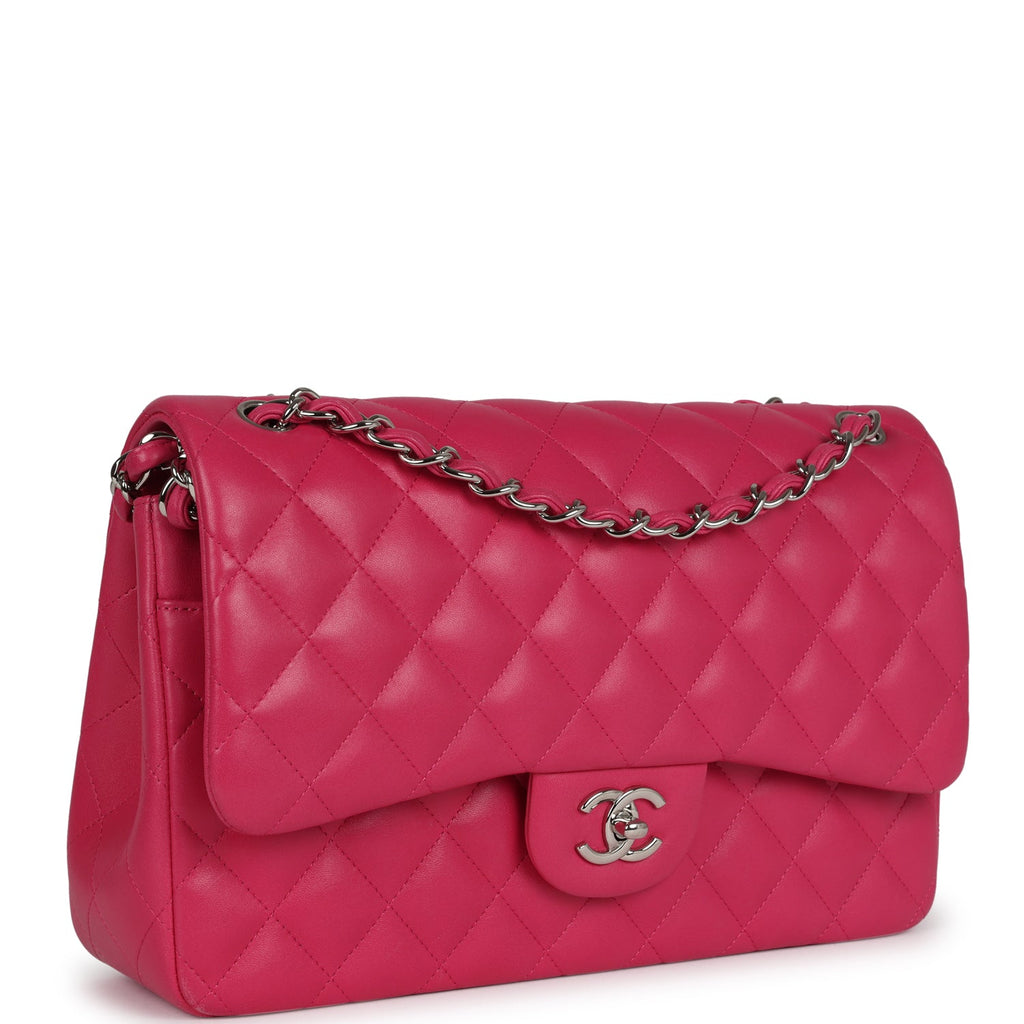 Pre-owned Chanel Jumbo Classic Double Flap Pink Lambskin Silver Hardware - Image 3