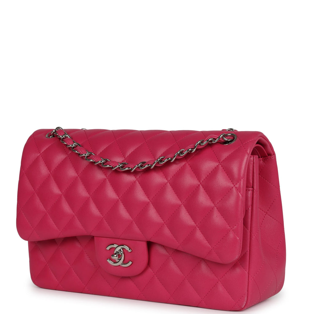 Pre-owned Chanel Jumbo Classic Double Flap Pink Lambskin Silver Hardware - Image 6