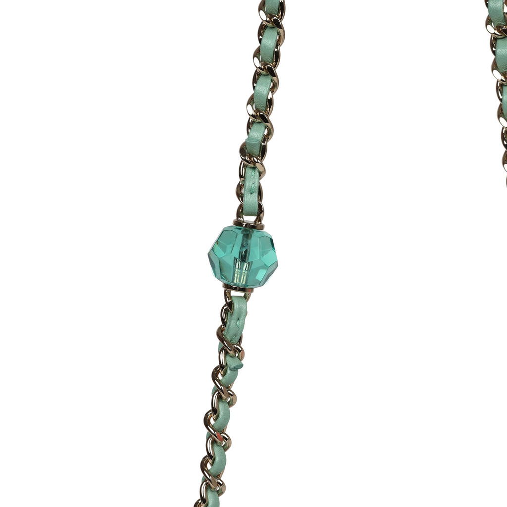 Chanel Candy Heart Mini Flap Bag Turquoise Lambskin Enamel and Light Gold Hardware - Image 11