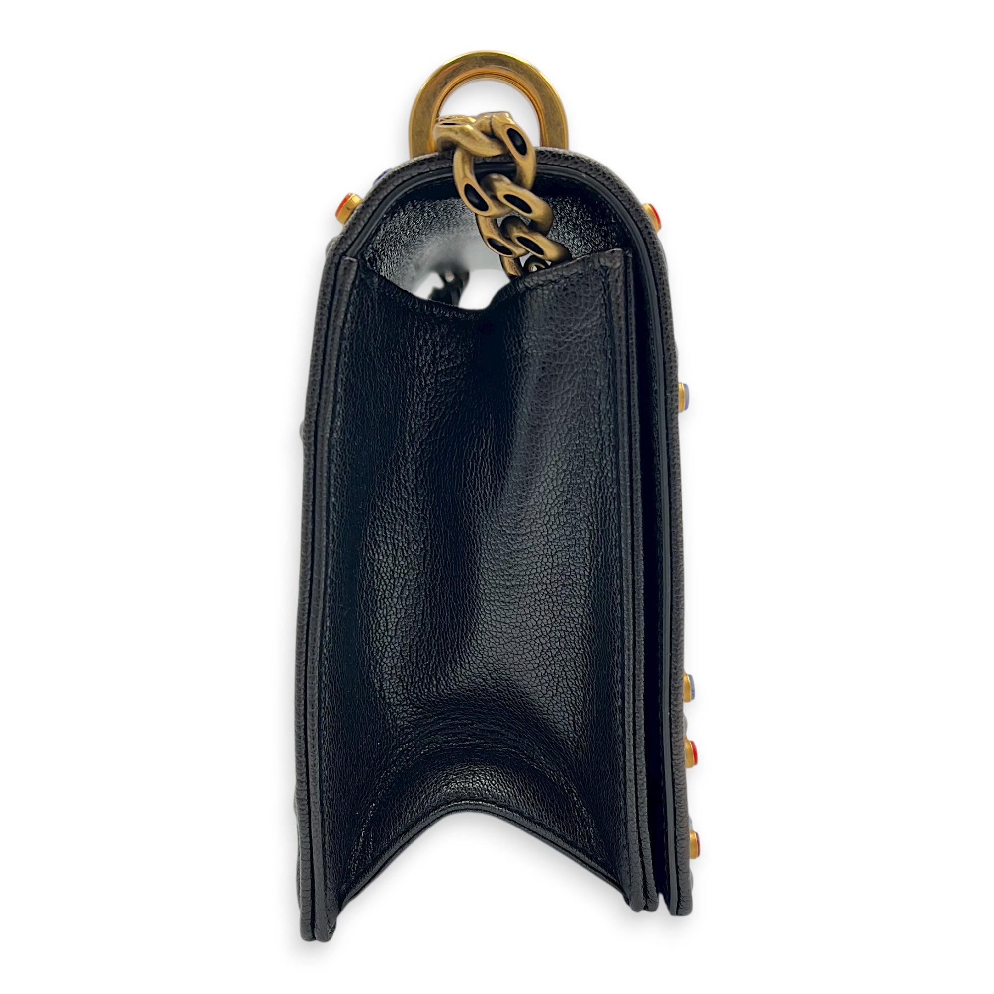 Diorama Shoulder Bag Black in Calfskin, Gold hardware - Image 4
