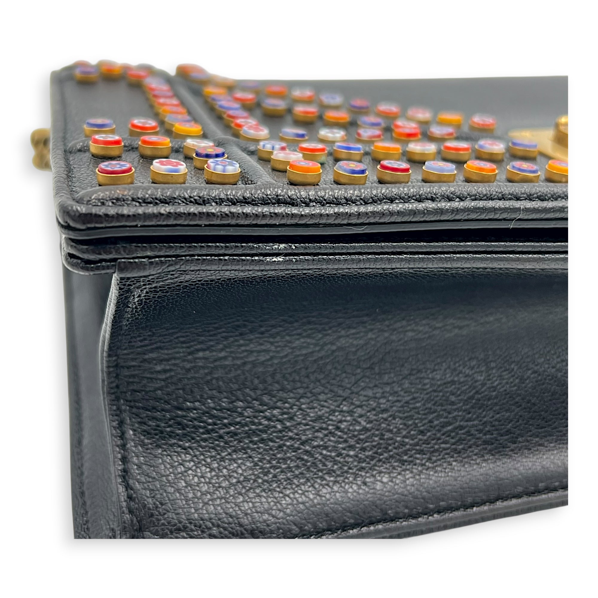 Diorama Shoulder Bag Black in Calfskin, Gold hardware - Image 7