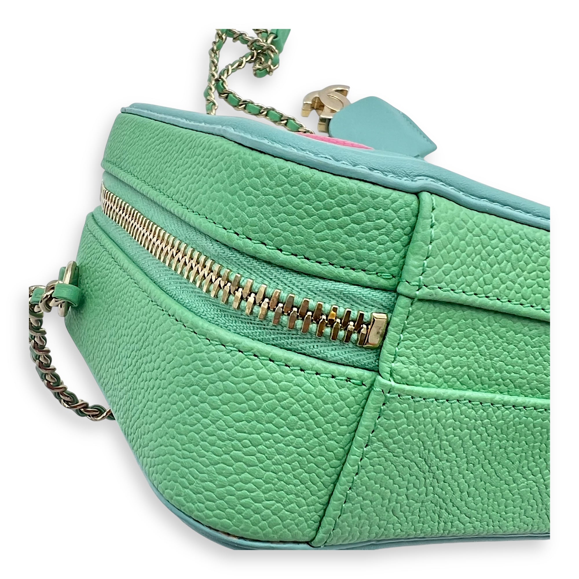 Filigree Small Multi-colour Vanity Bag in Caviar Leather, Gold hardware - Image 6