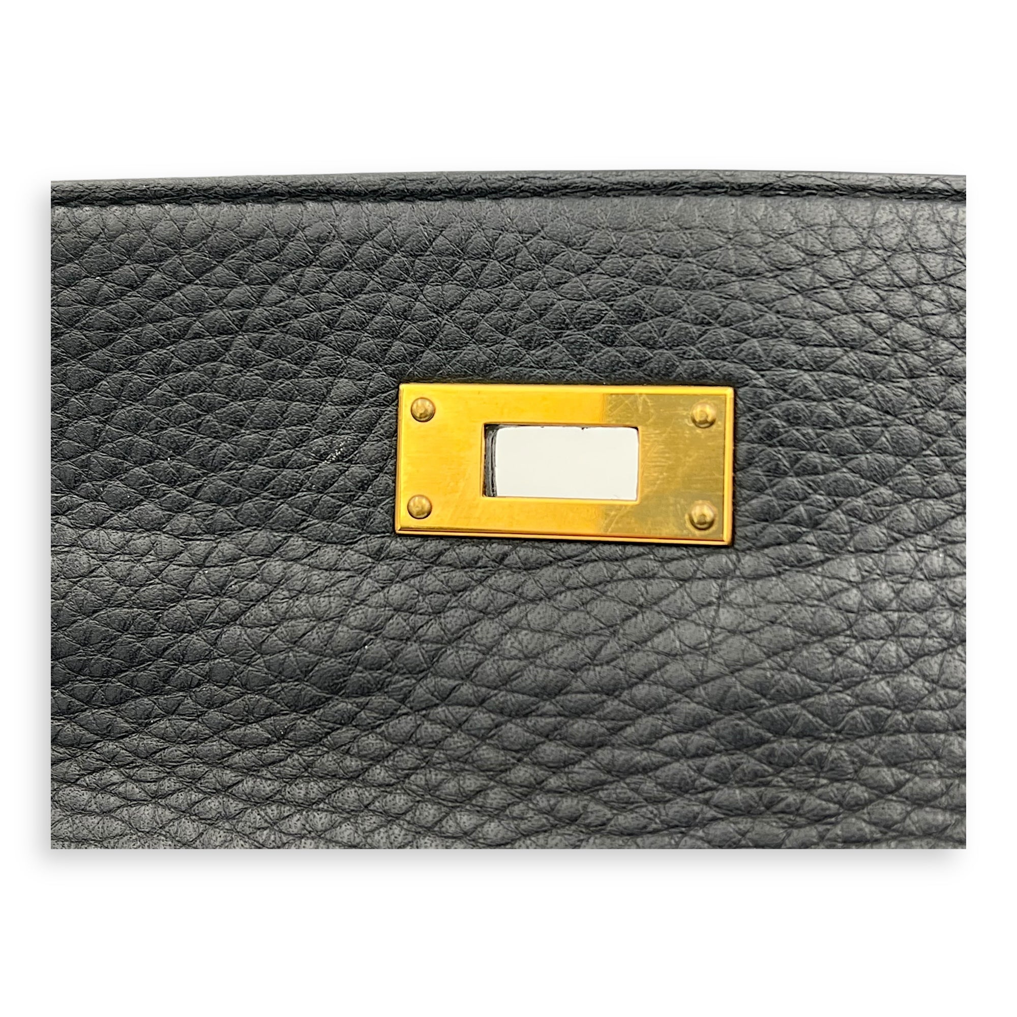 Kelly Black in Clemence, Gold hardware - Image 9