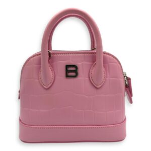 Ville Top Handle Bag Pink in Calfskin, Silver hardware