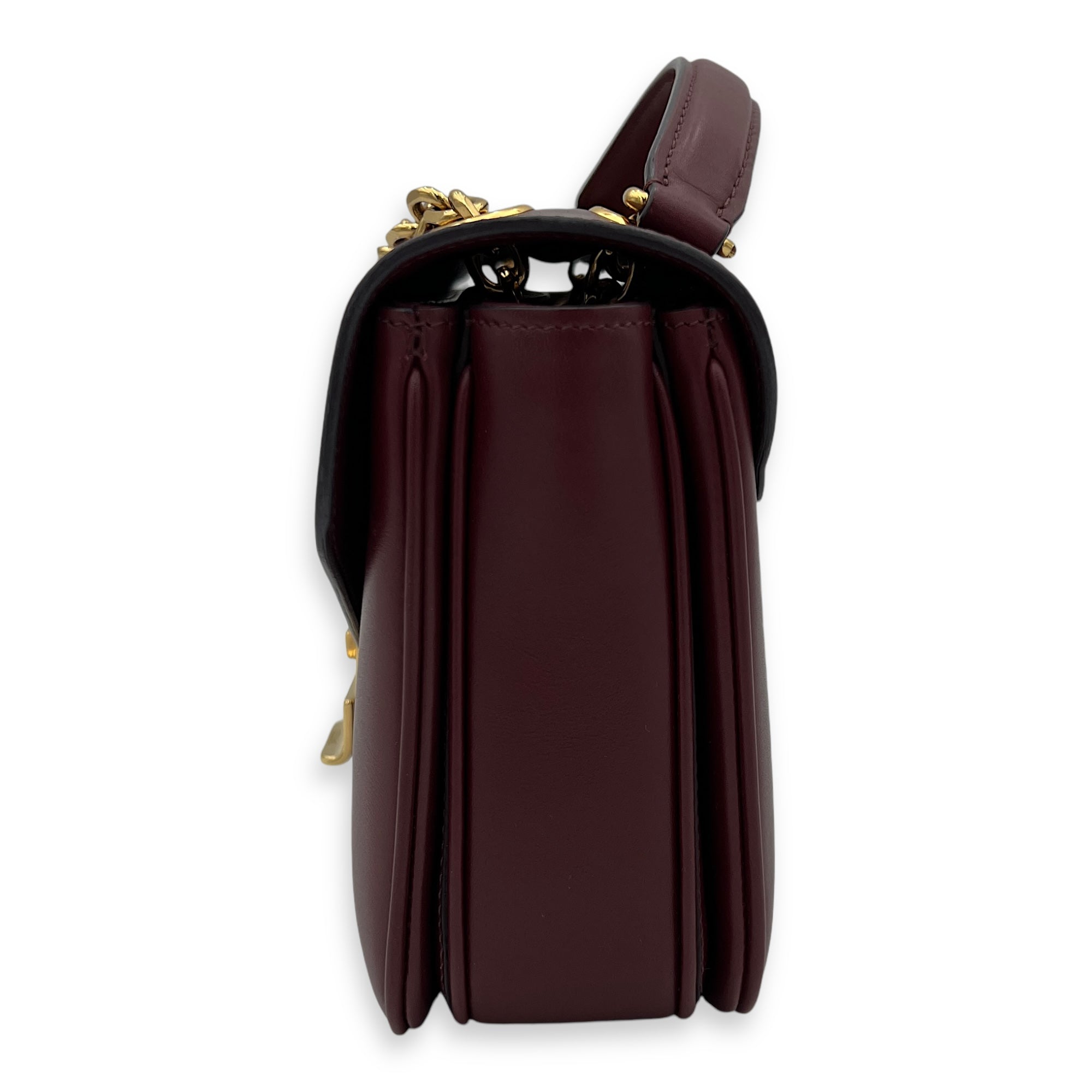 C Red Shoulder Bag in Calfskin, Gold hardware - Image 5