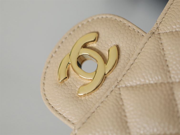 Chanel Classic Medium Caviar Flap Beige - Image 8