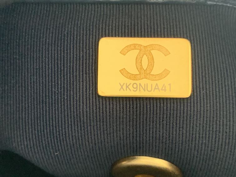 Chanel Mini Flap Bag Navy Blue Shiny Calfskin - Image 8