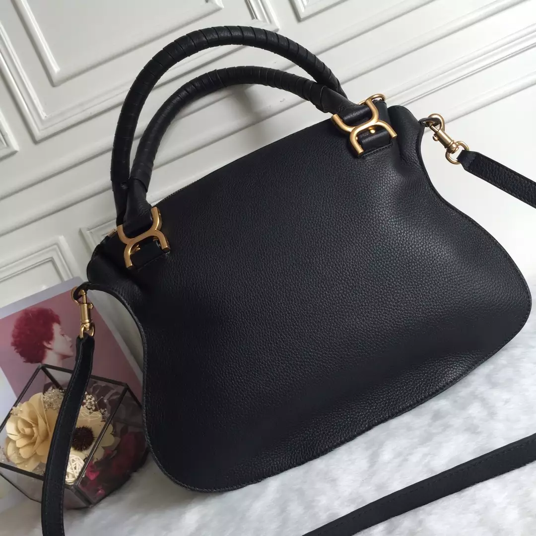 Chloé Marcie Black Double Carry Bag - Repbags.ru - Image 5