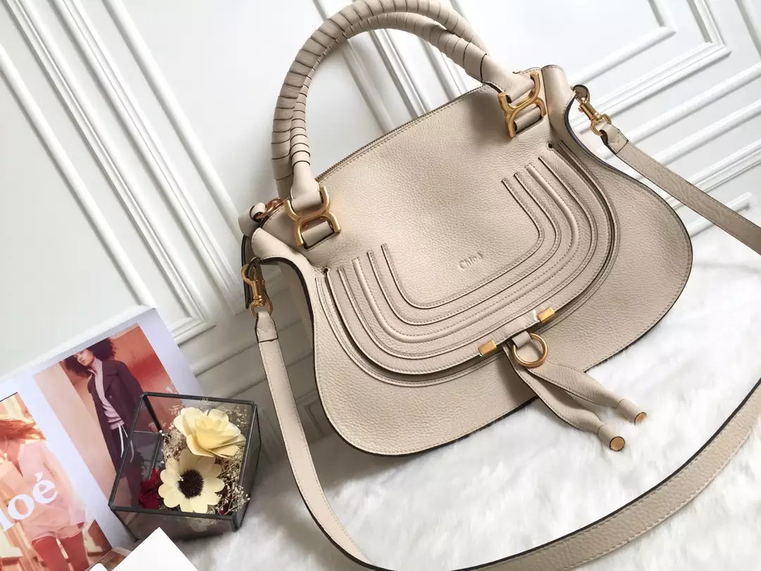 Chloé Marcie Nomad Beige Double Carry Bag - Repbags.ru - Image 4